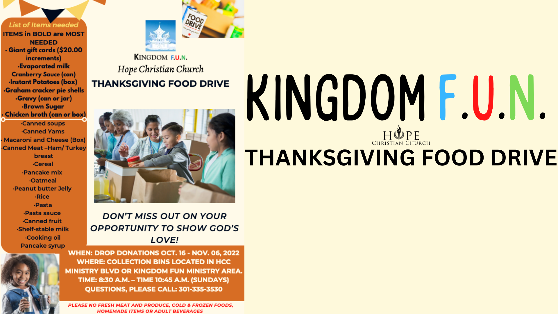 Kingdom F.U.N. Food Drive
